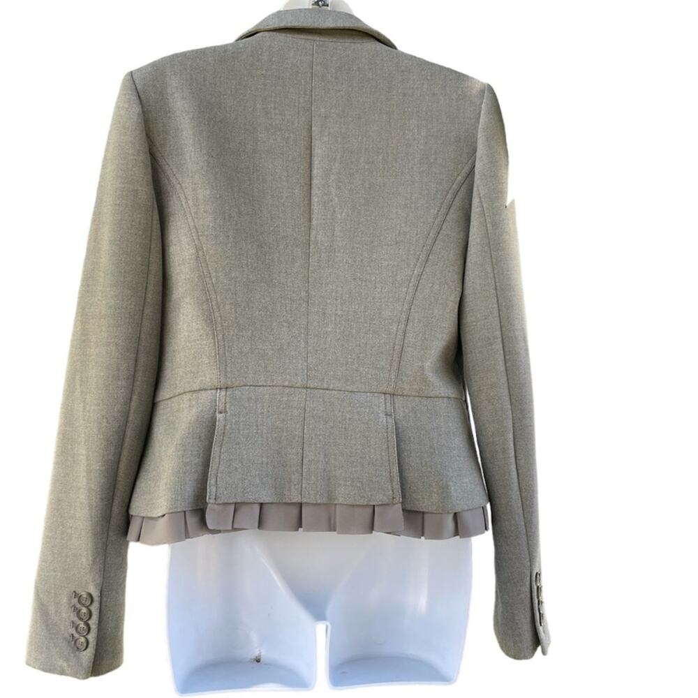 Ann Taylor Loft Gray Single Front Button Ruffle W… - image 4